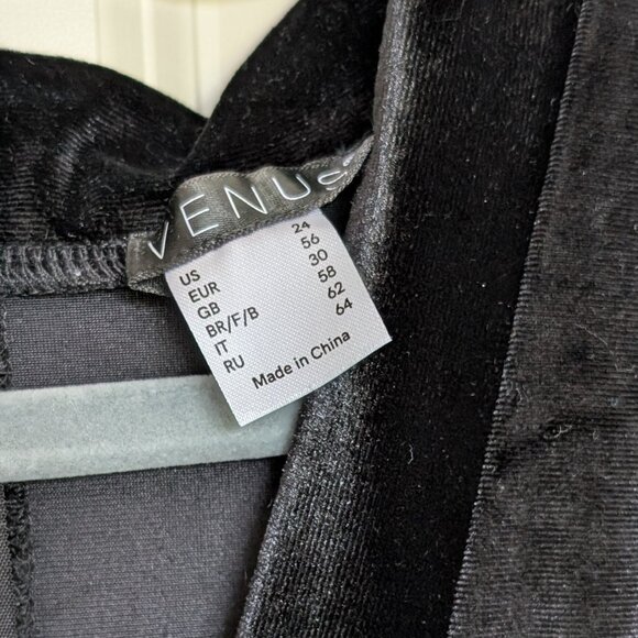 VENUS Black Sequin Lace High-Low Dress SIZE 24 - Picture 4 of 5